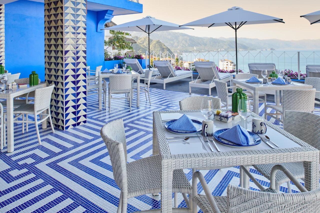 Hotel Luxury Patio Azul (Adults Only) Puerto Vallarta Esterno foto The rooftop bar at the hotel